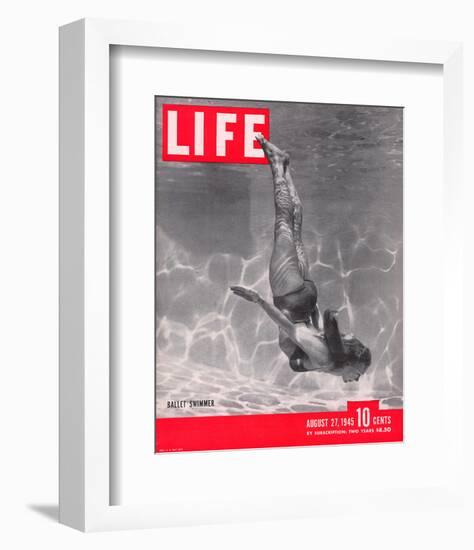 LIFE Ballet Swimmer 1945-null-Framed Art Print