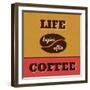 Life Begins after Coffee-Lorand Okos-Framed Art Print