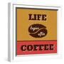 Life Begins after Coffee-Lorand Okos-Framed Art Print