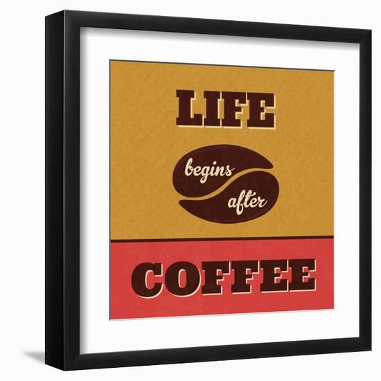 Life Begins after Coffee-Lorand Okos-Framed Art Print