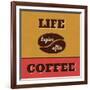 Life Begins after Coffee-Lorand Okos-Framed Art Print