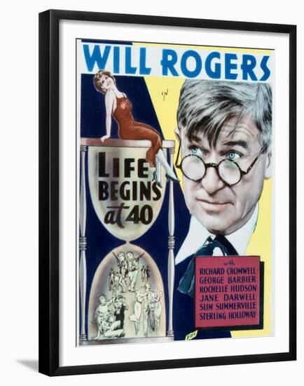 Life Begins at Forty - Movie Poster Reproduction-null-Framed Photo