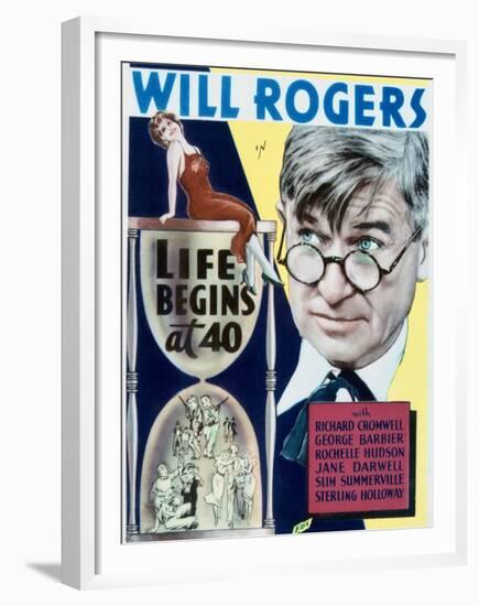 Life Begins at Forty - Movie Poster Reproduction-null-Framed Photo
