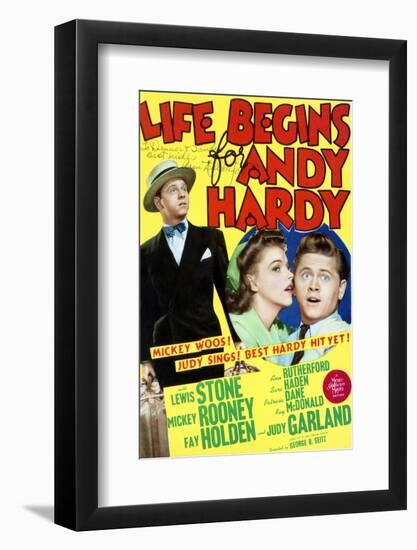 Life Begins for Andy Hardy - Movie Poster Reproduction-null-Framed Photo