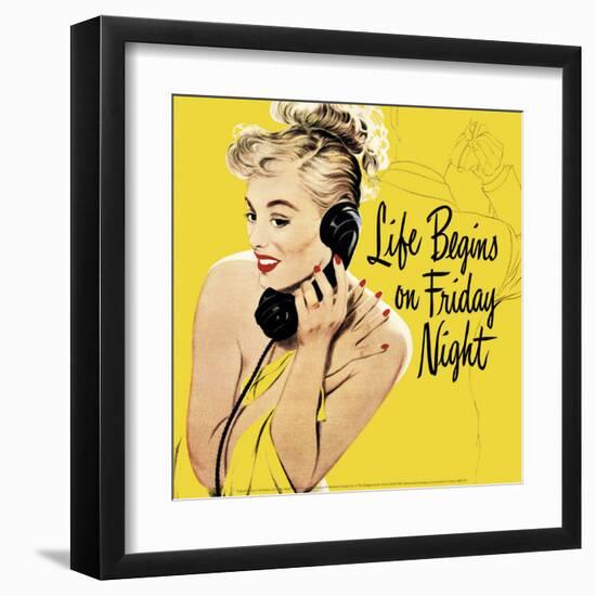 Life Begins on Friday Night-null-Framed Art Print