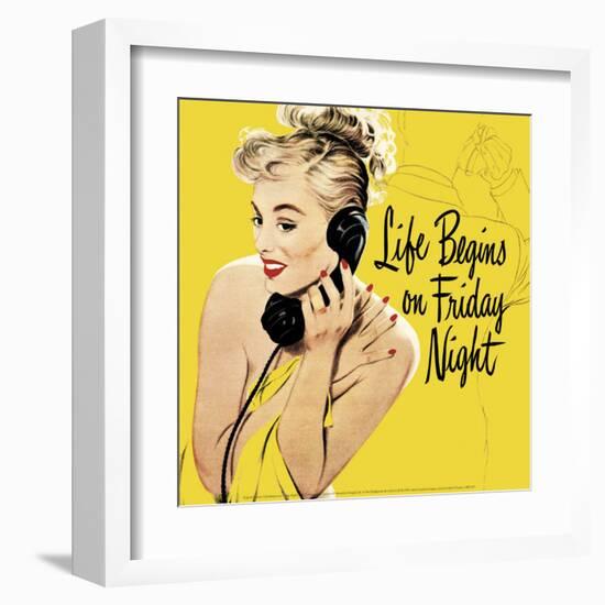 Life Begins on Friday Night-null-Framed Art Print