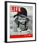 LIFE Boy playing marbles 1937-null-Framed Art Print