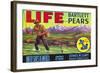 Life Brand Bartlett Pears Fruit Crate Label-null-Framed Giclee Print