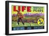 Life Brand Bartlett Pears Fruit Crate Label-null-Framed Giclee Print