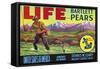 Life Brand Bartlett Pears Fruit Crate Label-null-Framed Stretched Canvas