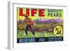 Life Brand Bartlett Pears Fruit Crate Label-null-Framed Premium Giclee Print