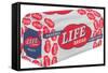 Life Bread Advertisement-null-Framed Stretched Canvas