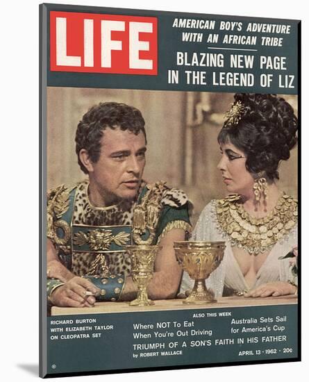 LIFE Burton-Taylor Cleopatra-null-Mounted Art Print