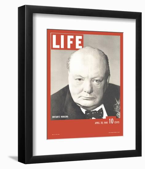 LIFE Churchill Britain's Warlord-null-Framed Art Print