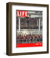 LIFE Eisenhower Inauguration-null-Framed Art Print