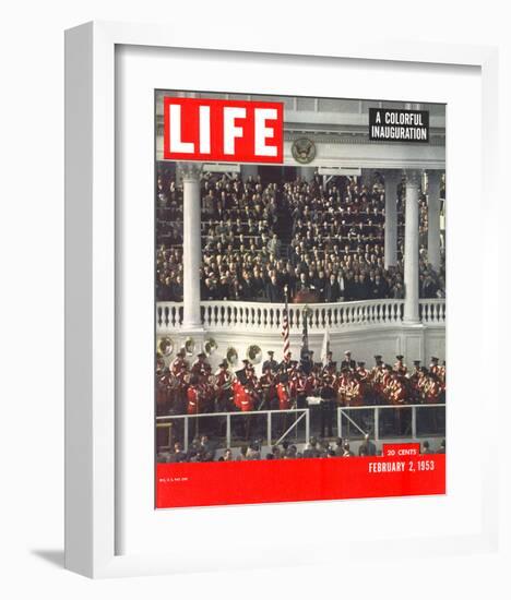 LIFE Eisenhower Inauguration-null-Framed Art Print