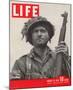 LIFE GI in Normandy 1944-null-Mounted Art Print
