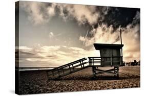 Life Guard at 19th Street-Shane Settle-Stretched Canvas