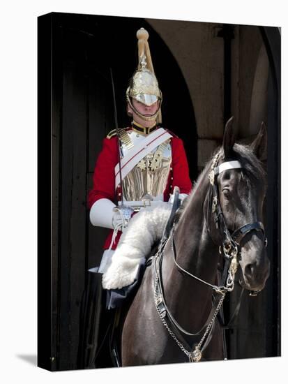 Life Guard One of the Household Cavalry Regiments on Sentry Duty, London, England, United Kingdom-Walter Rawlings-Stretched Canvas