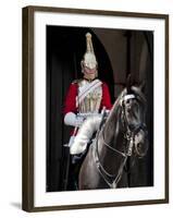 Life Guard One of the Household Cavalry Regiments on Sentry Duty, London, England, United Kingdom-Walter Rawlings-Framed Photographic Print