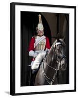 Life Guard One of the Household Cavalry Regiments on Sentry Duty, London, England, United Kingdom-Walter Rawlings-Framed Photographic Print