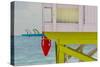 Life Guard Shack in South Beach, Florida with Surfboard and Float-Sergio Ballivian-Stretched Canvas