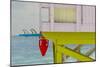 Life Guard Shack in South Beach, Florida with Surfboard and Float-Sergio Ballivian-Mounted Photographic Print