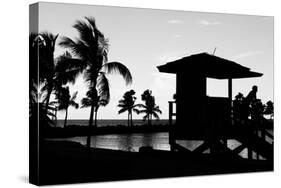 Life Guard Station at Sunset - Miami - Florida-Philippe Hugonnard-Stretched Canvas