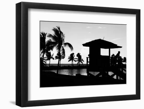 Life Guard Station at Sunset - Miami - Florida-Philippe Hugonnard-Framed Photographic Print