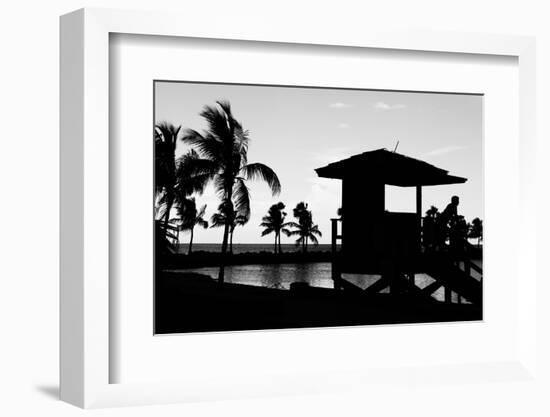 Life Guard Station at Sunset - Miami - Florida-Philippe Hugonnard-Framed Photographic Print