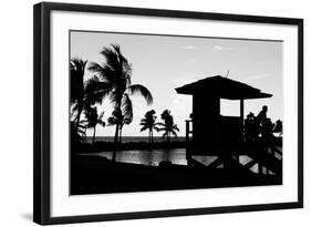 Life Guard Station at Sunset - Miami - Florida-Philippe Hugonnard-Framed Photographic Print