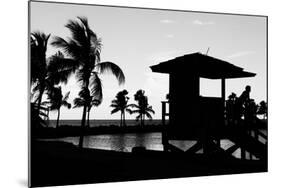 Life Guard Station at Sunset - Miami - Florida-Philippe Hugonnard-Mounted Photographic Print