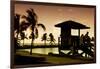 Life Guard Station at Sunset - Miami - Florida-Philippe Hugonnard-Framed Photographic Print