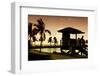 Life Guard Station at Sunset - Miami - Florida-Philippe Hugonnard-Framed Photographic Print