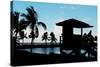 Life Guard Station at Sunset - Miami - Florida-Philippe Hugonnard-Stretched Canvas