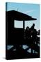 Life Guard Station at Sunset - Miami - Florida-Philippe Hugonnard-Stretched Canvas