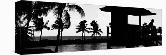 Life Guard Station at Sunset - Miami - Florida-Philippe Hugonnard-Stretched Canvas