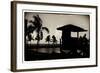 Life Guard Station at Sunset - Miami - Florida-Philippe Hugonnard-Framed Photographic Print