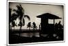 Life Guard Station at Sunset - Miami - Florida-Philippe Hugonnard-Mounted Photographic Print