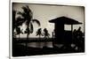 Life Guard Station at Sunset - Miami - Florida-Philippe Hugonnard-Stretched Canvas