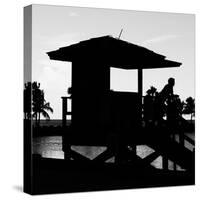 Life Guard Station at Sunset - Miami - Florida-Philippe Hugonnard-Stretched Canvas