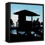 Life Guard Station at Sunset - Miami - Florida-Philippe Hugonnard-Framed Stretched Canvas