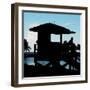 Life Guard Station at Sunset - Miami - Florida-Philippe Hugonnard-Framed Photographic Print