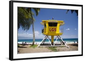 Life Guard Station, Dt Fleming Beach Park, Kapalua, Maui, Hawaii, USA-Roddy Scheer-Framed Photographic Print