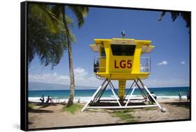 Life Guard Station, Dt Fleming Beach Park, Kapalua, Maui, Hawaii, USA-Roddy Scheer-Framed Stretched Canvas