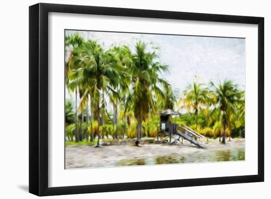 Life Guard Station II - In the Style of Oil Painting-Philippe Hugonnard-Framed Giclee Print