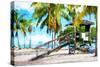 Life Guard Station III - In the Style of Oil Painting-Philippe Hugonnard-Stretched Canvas