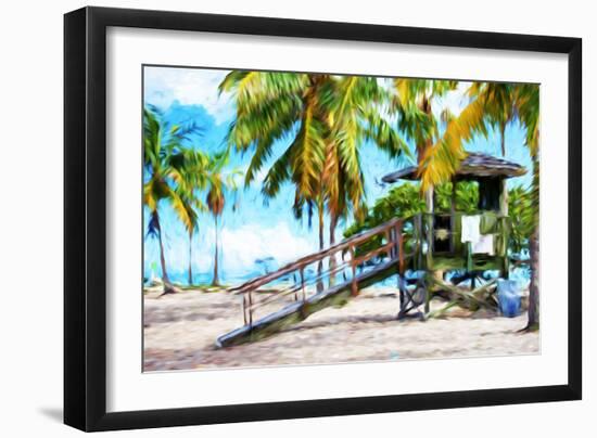 Life Guard Station III - In the Style of Oil Painting-Philippe Hugonnard-Framed Giclee Print