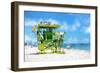 Life Guard Station - In the Style of Oil Painting-Philippe Hugonnard-Framed Giclee Print