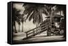 Life Guard Station - Miami - Florida-Philippe Hugonnard-Framed Stretched Canvas